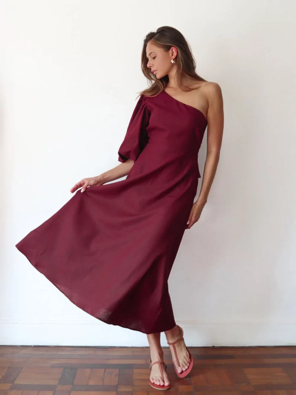 Vestido Mariana - borgonha