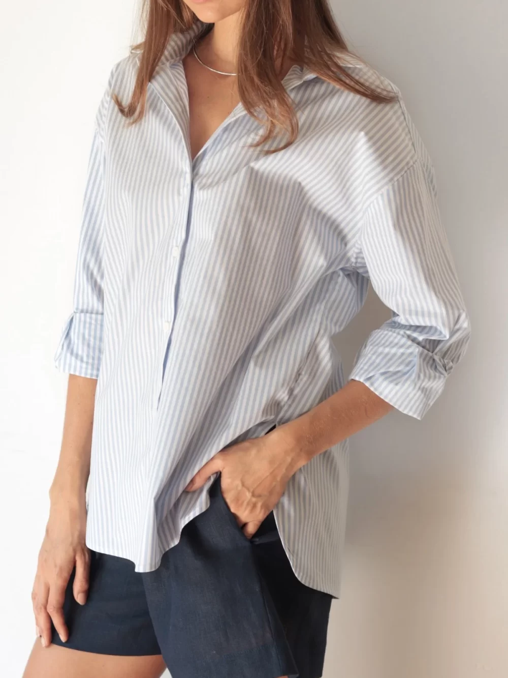 Camisa Ella - listrado azul