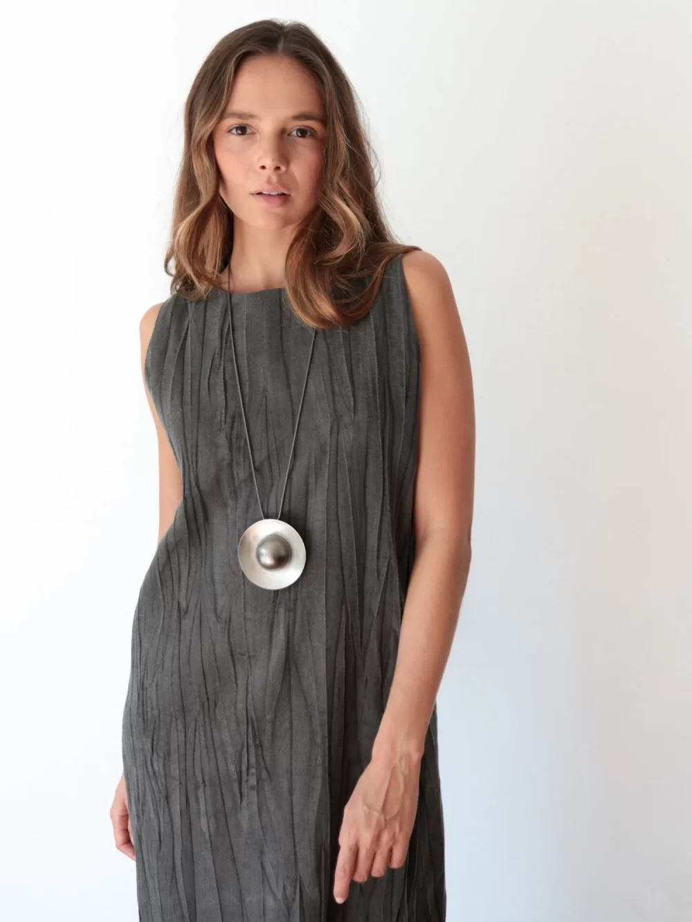 Vestido estonado - cinza chumbo