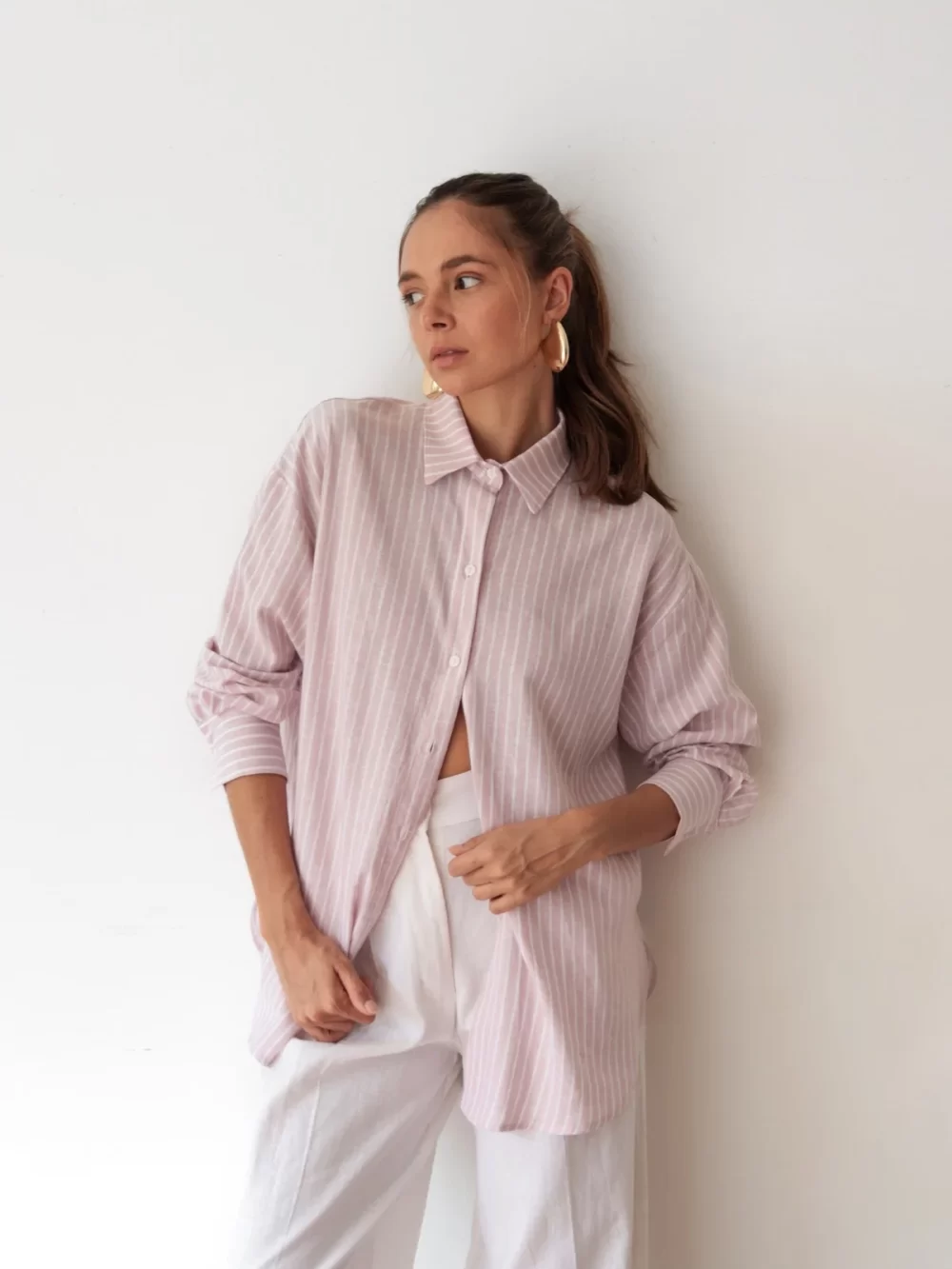 Camisa Ella - listrado rosa