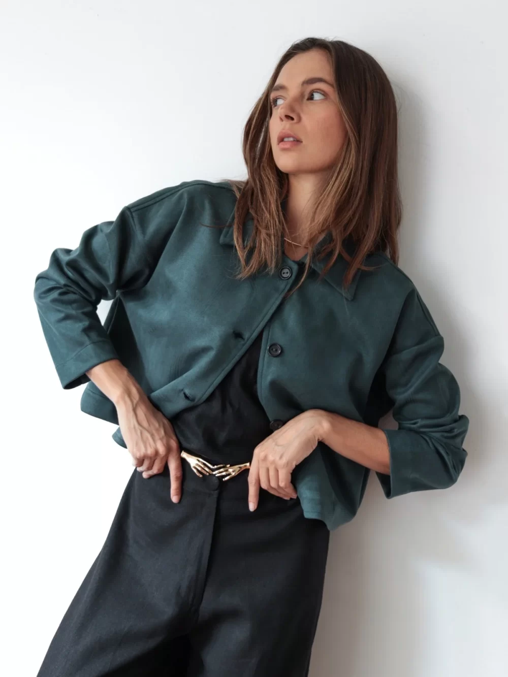 Jaqueta suede - verde