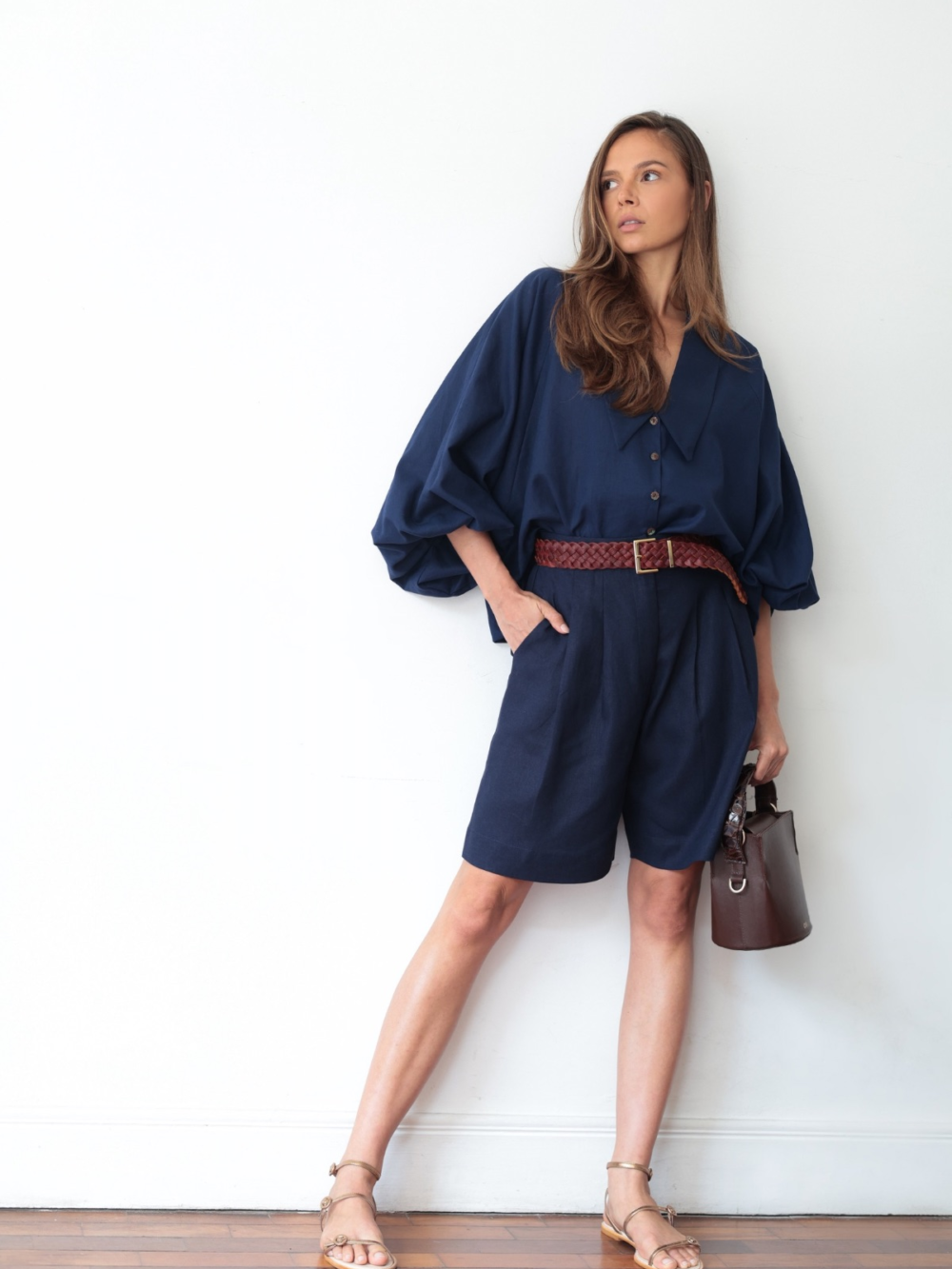 Bermuda Marais - azul marinho