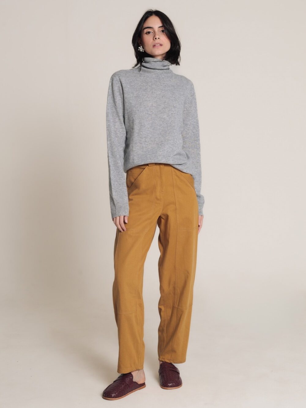 Calça de sarja - mostarda