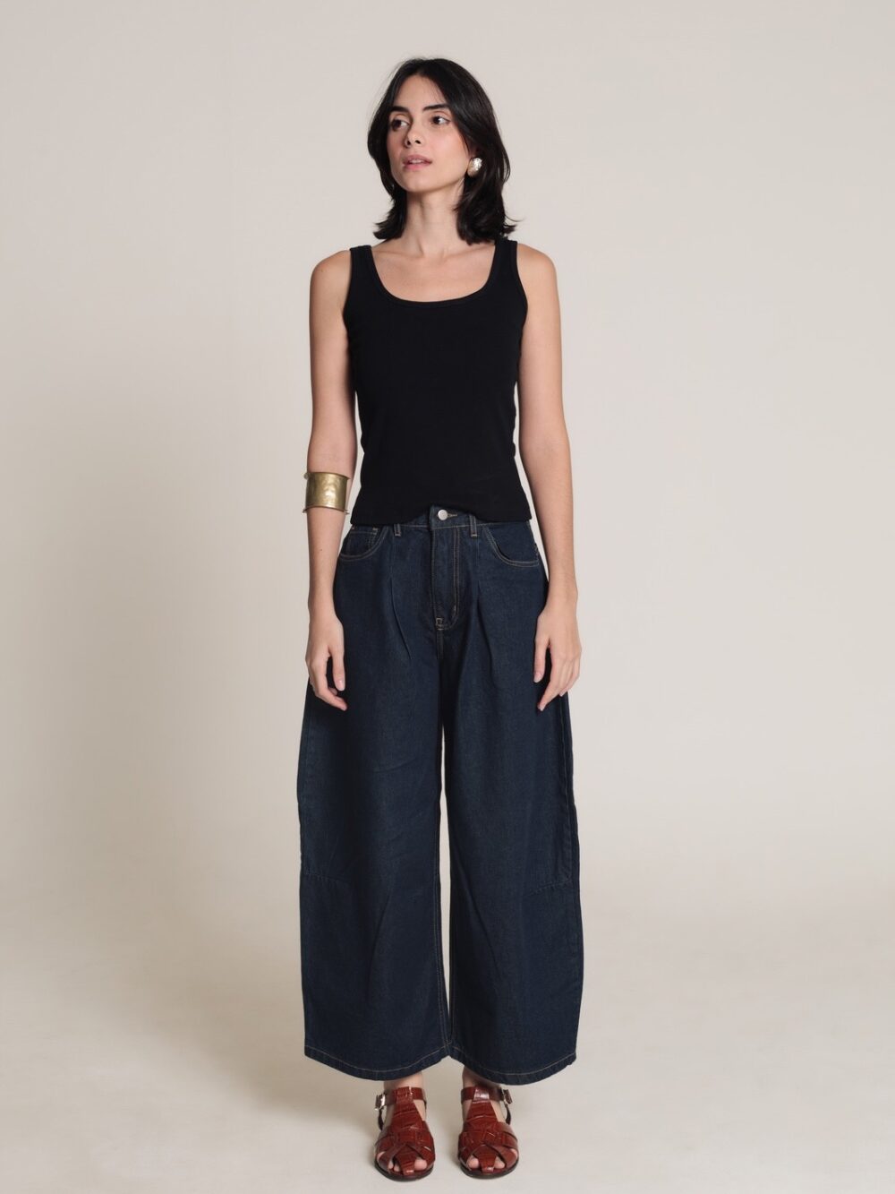 Calça balloon jeans